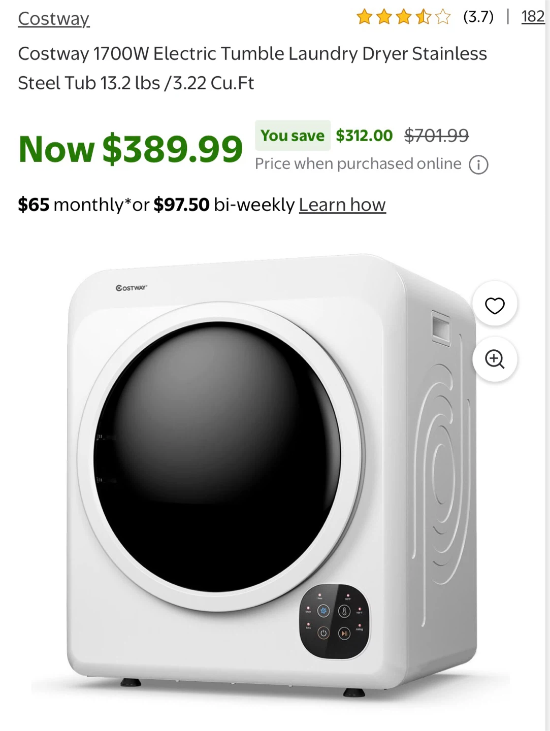 Washer (3.0cu) + dryer (3.22cu )+ vent + stand + - photo 4