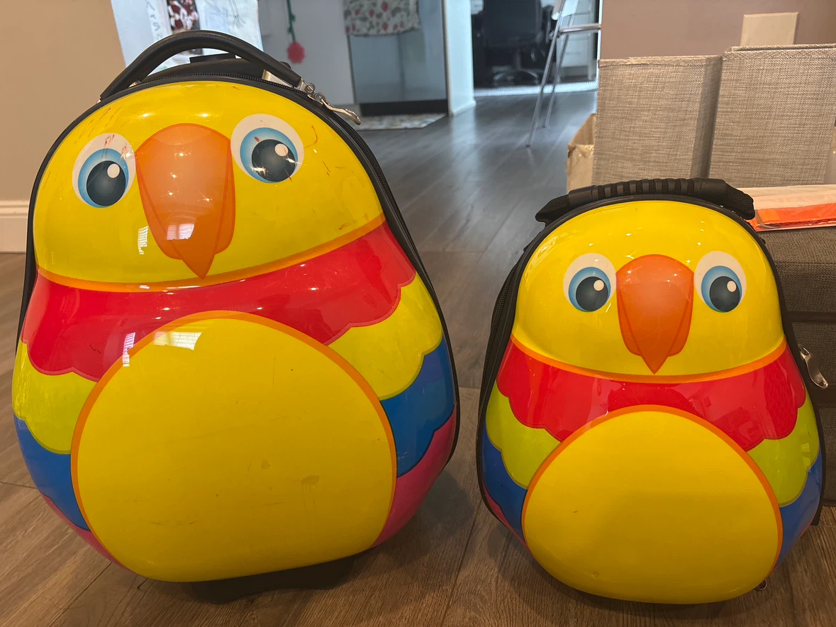 Heys Kids Luggage Set - Yellow Parrot Carry-On and