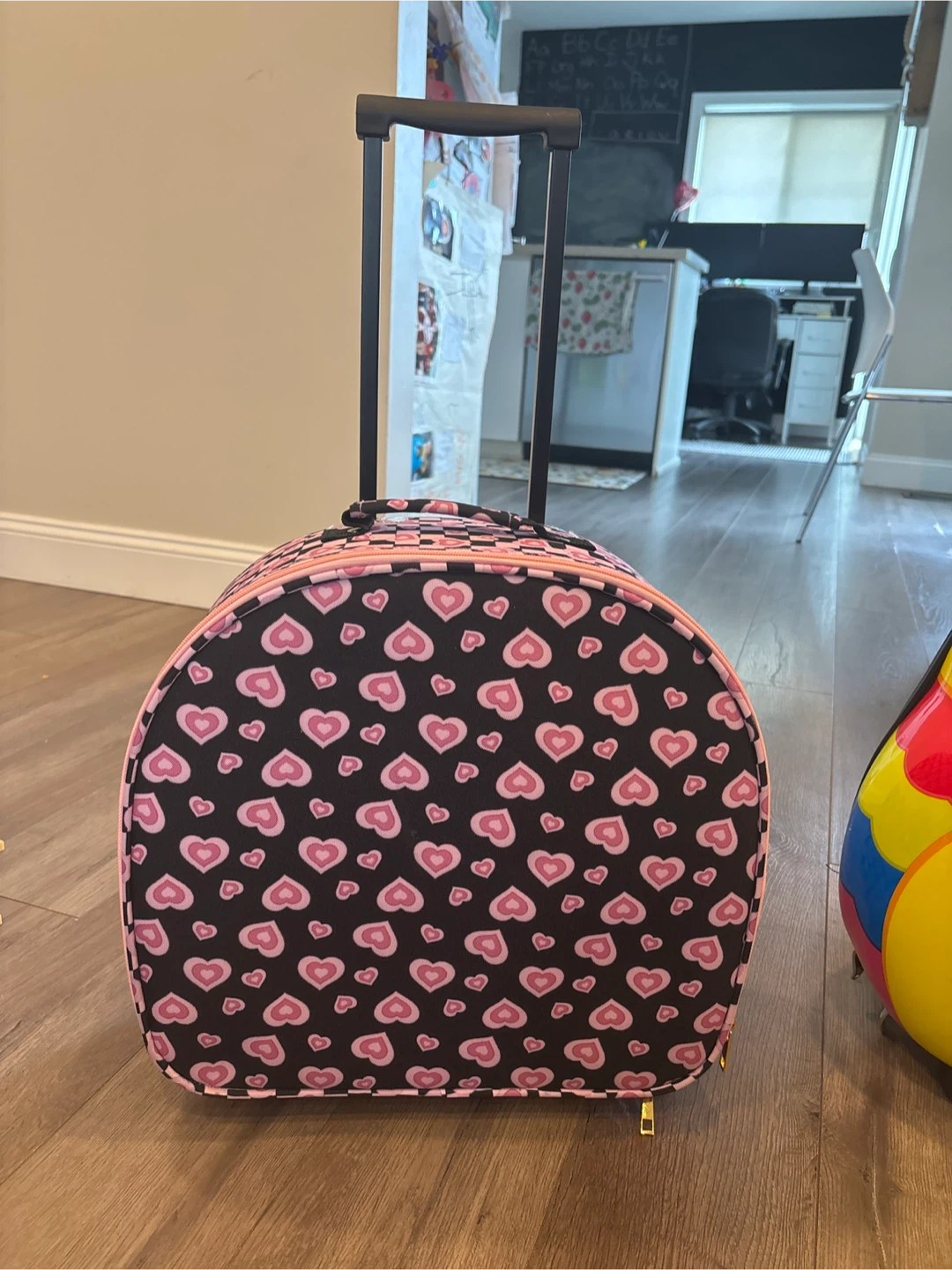 Kids Rolling Suitcase with Hearts