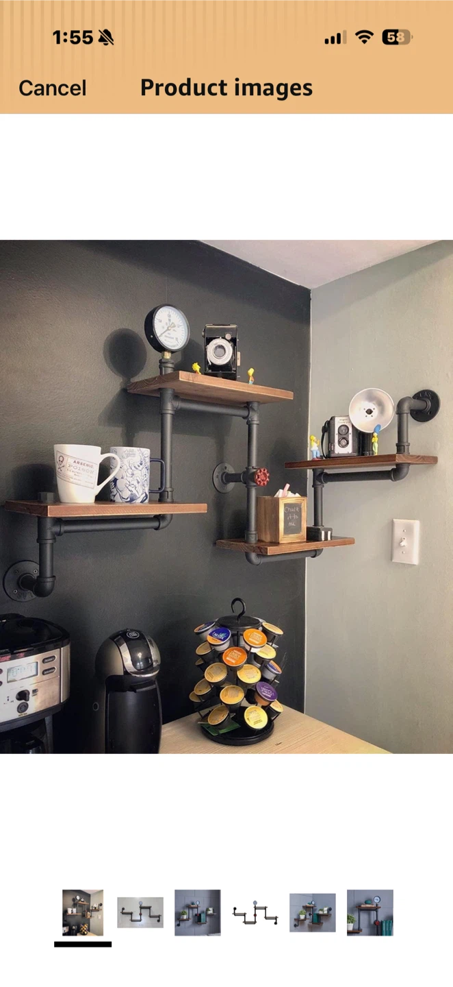 Industrial Rustic Pipe shelves