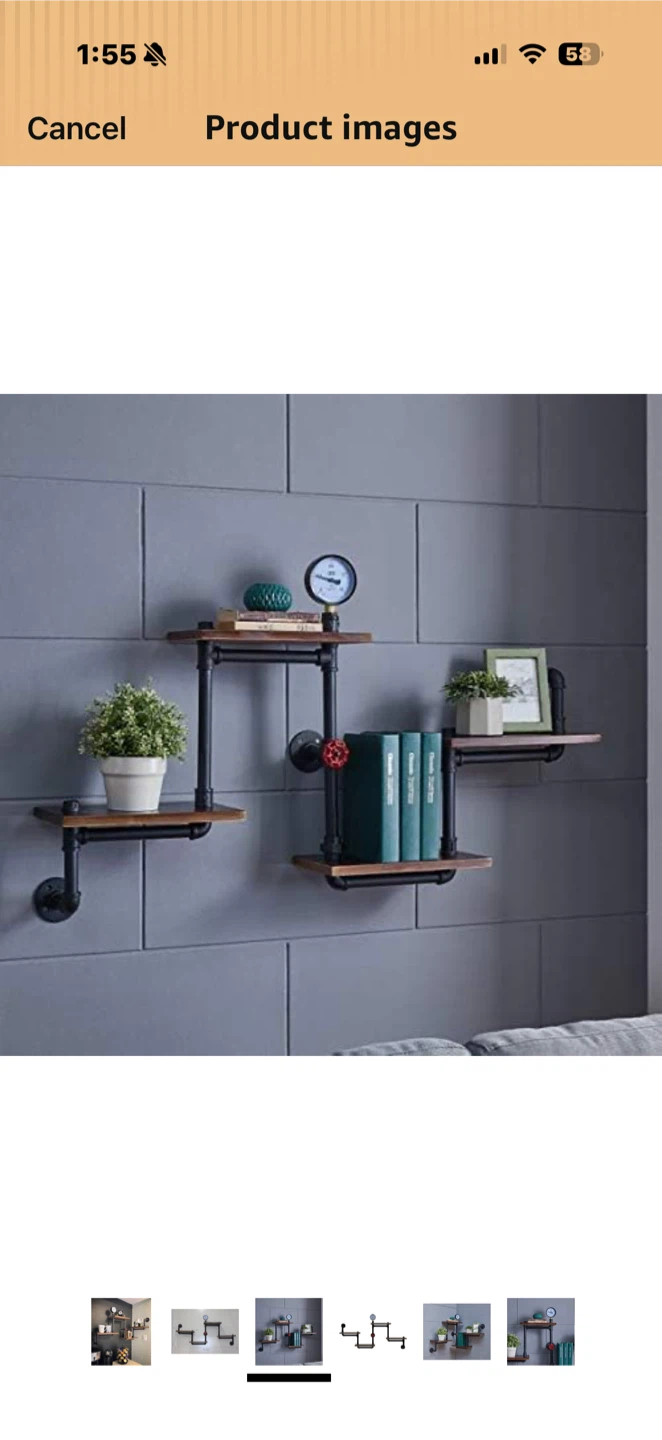 Industrial Rustic Pipe shelves - photo 2