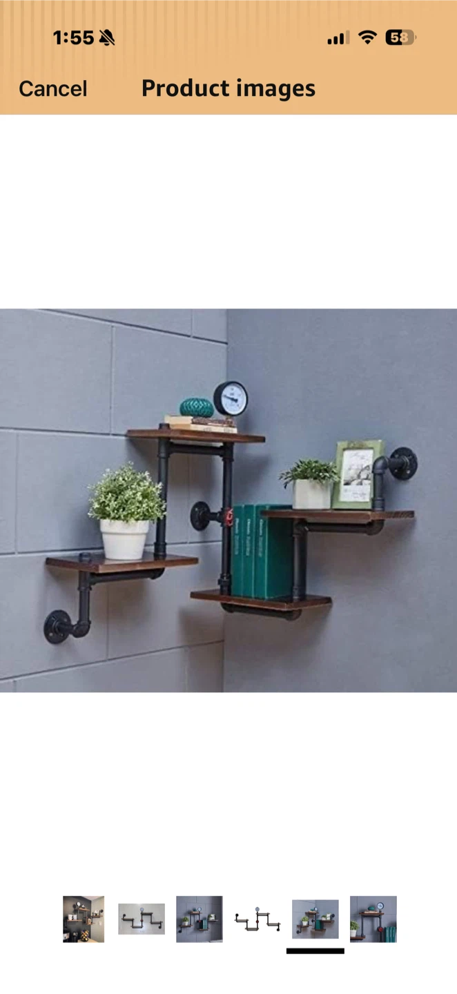 Industrial Rustic Pipe shelves - photo 3