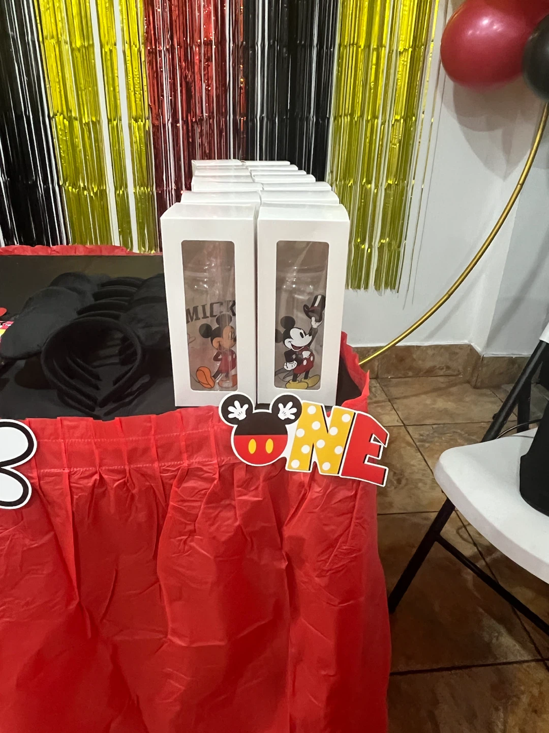 Mickey Mouse Themed Party Favor Bottles