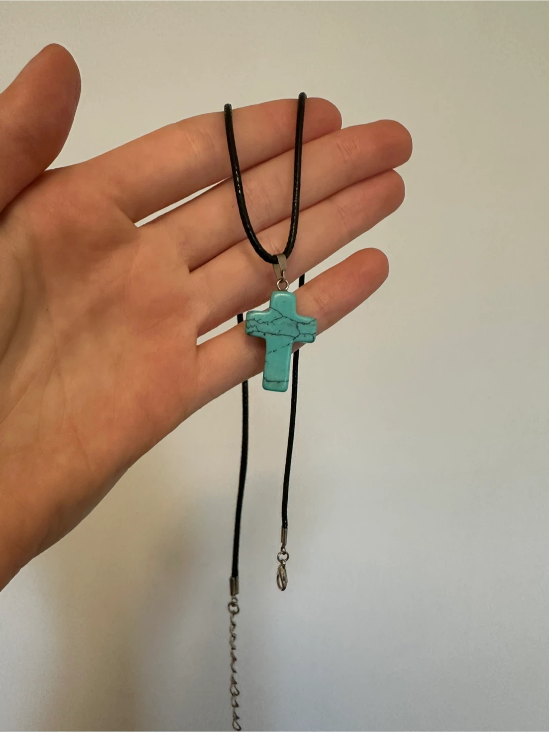 Turquoise Cross Pendant Necklace