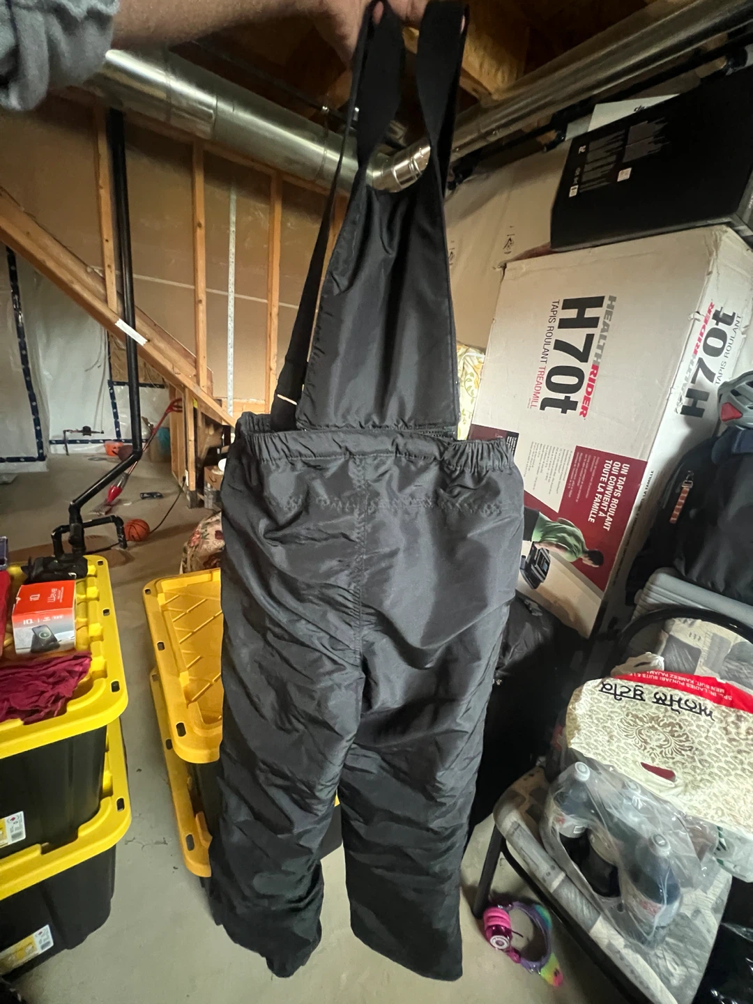 The Place Kids Black Snow Bib Pants Size 16