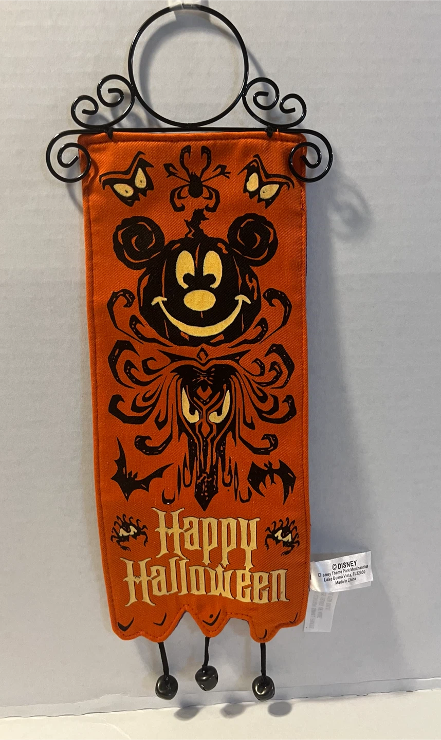 Disney Parks Mickey Mouse Haunted Mansion Halloween Banner