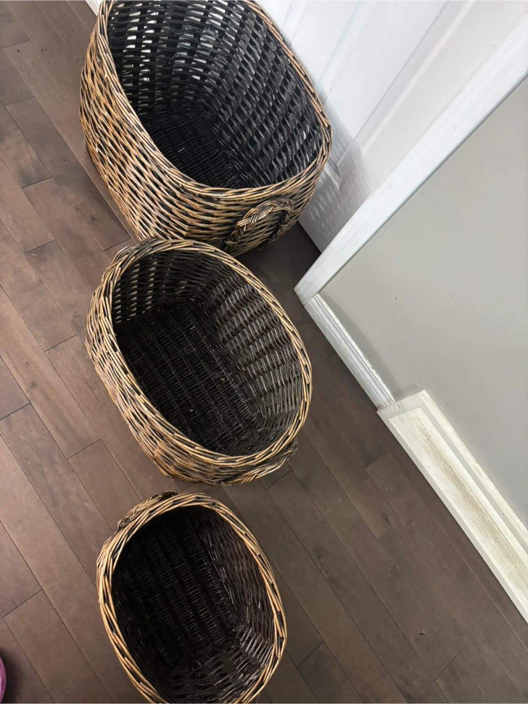 Wicker Storage Baskets (Set of 3) $28 for set - photo 3