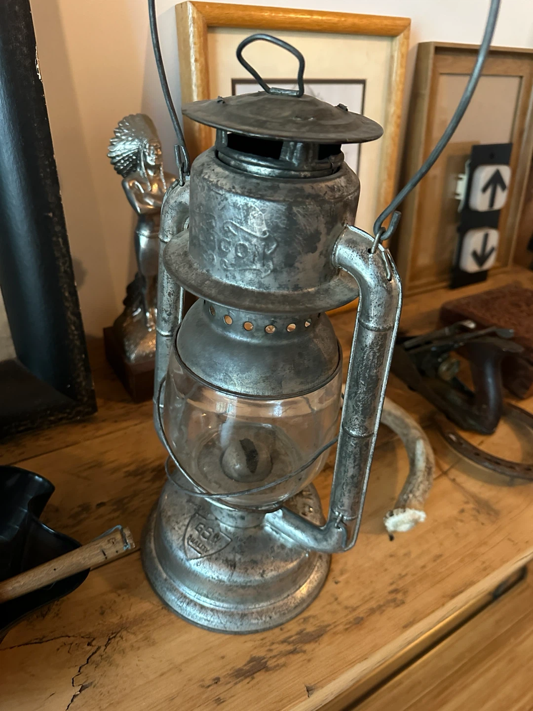 VINTAGE GSW BEACON ANTIQUE KEROSINE LANTERN DECOR DISPLAY
