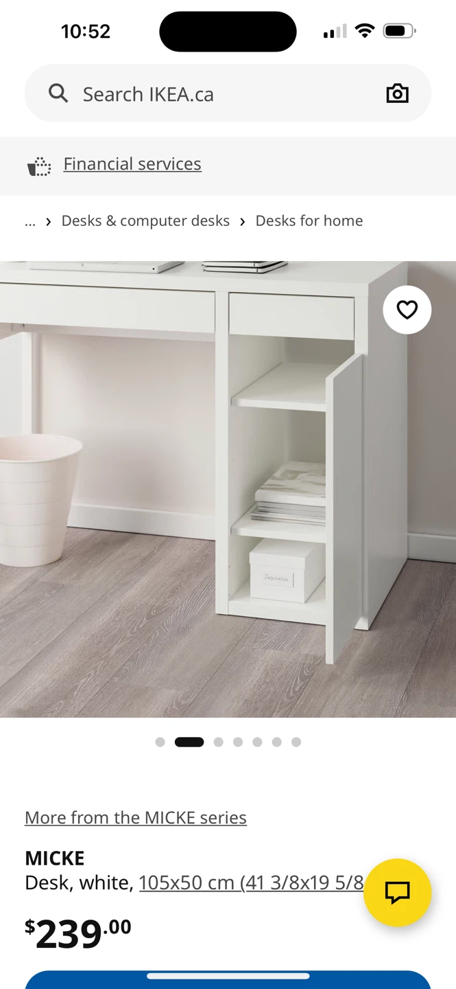 IKEA MICKE Desk, White - photo 4