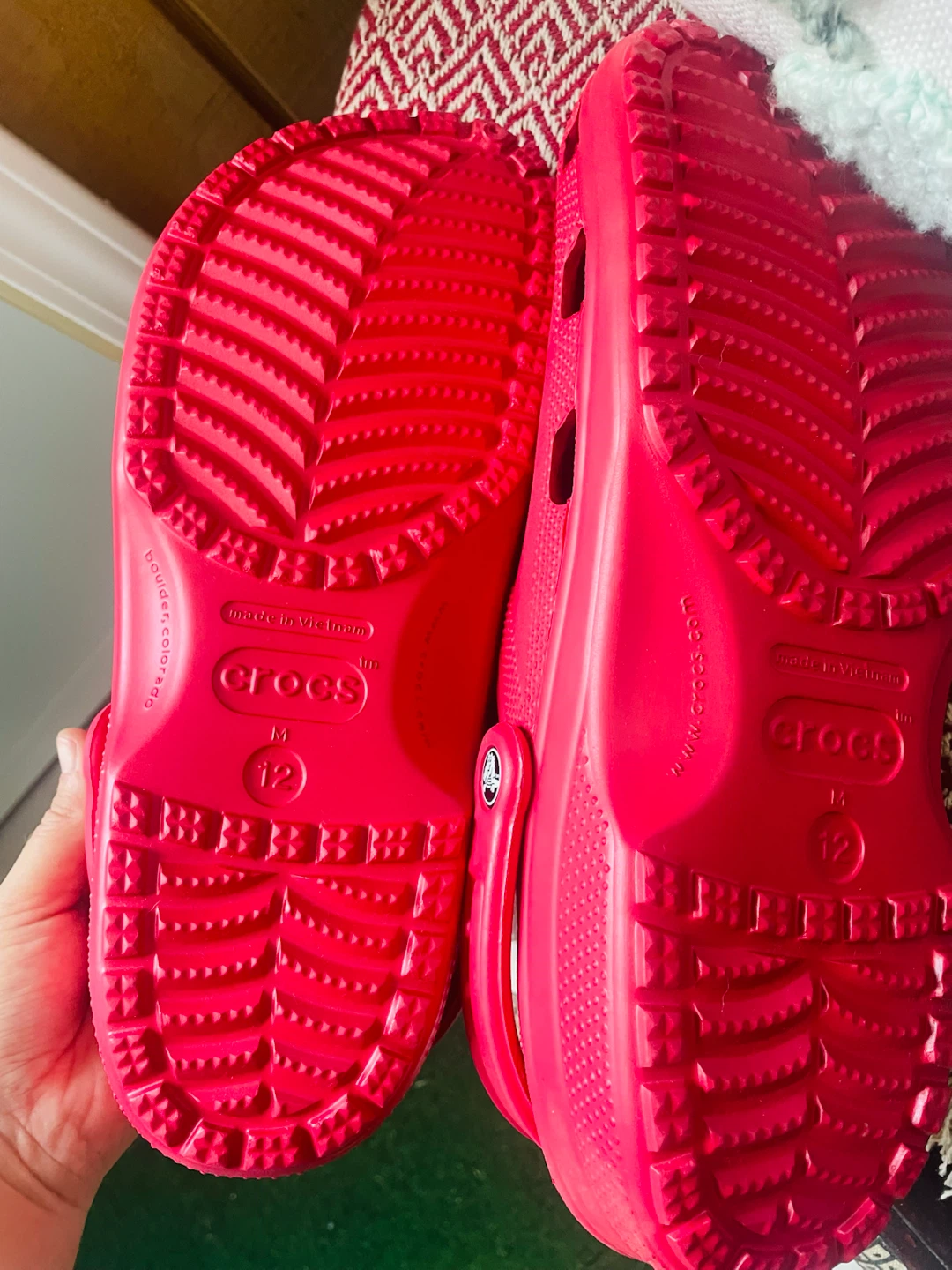 New Red Crocs men’s size 12 - photo 4