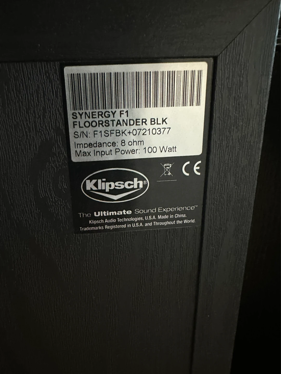 Home Theatre JBL Subwoofer & Klipsch Synergy F1 Speakers - photo 5