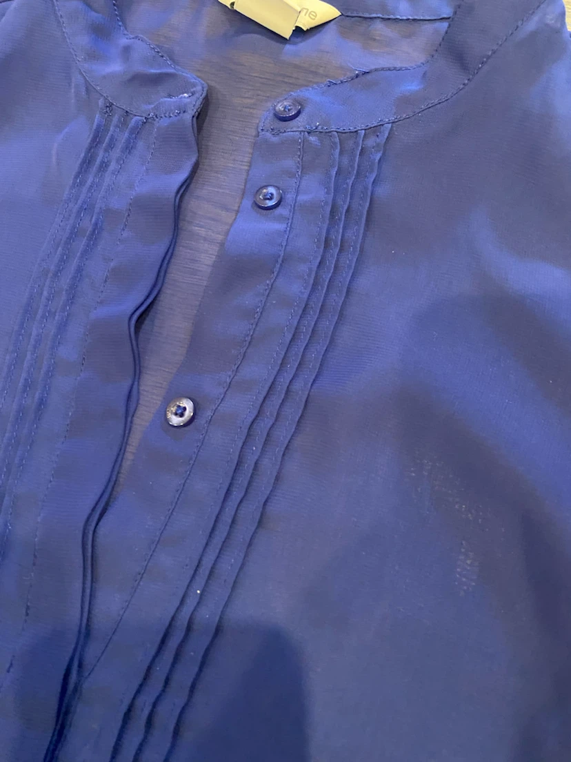 Liz Claiborne Blue Sheer Sleeveless Blouse M - photo 2