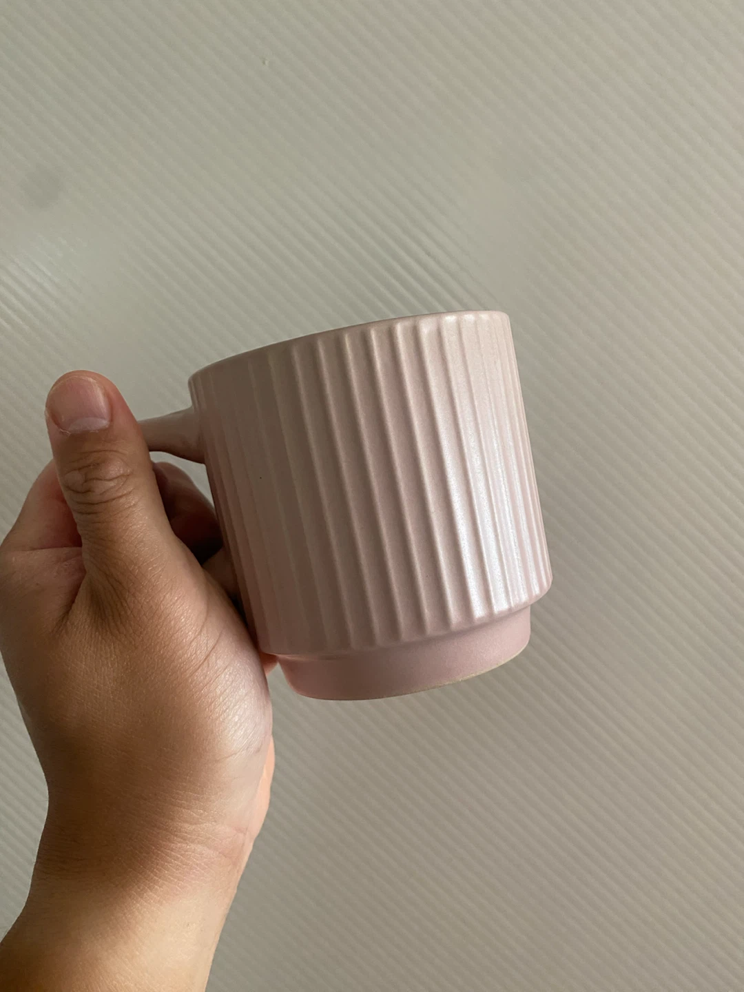 Set of 5 Pink Ribbed Mugs - photo 2
