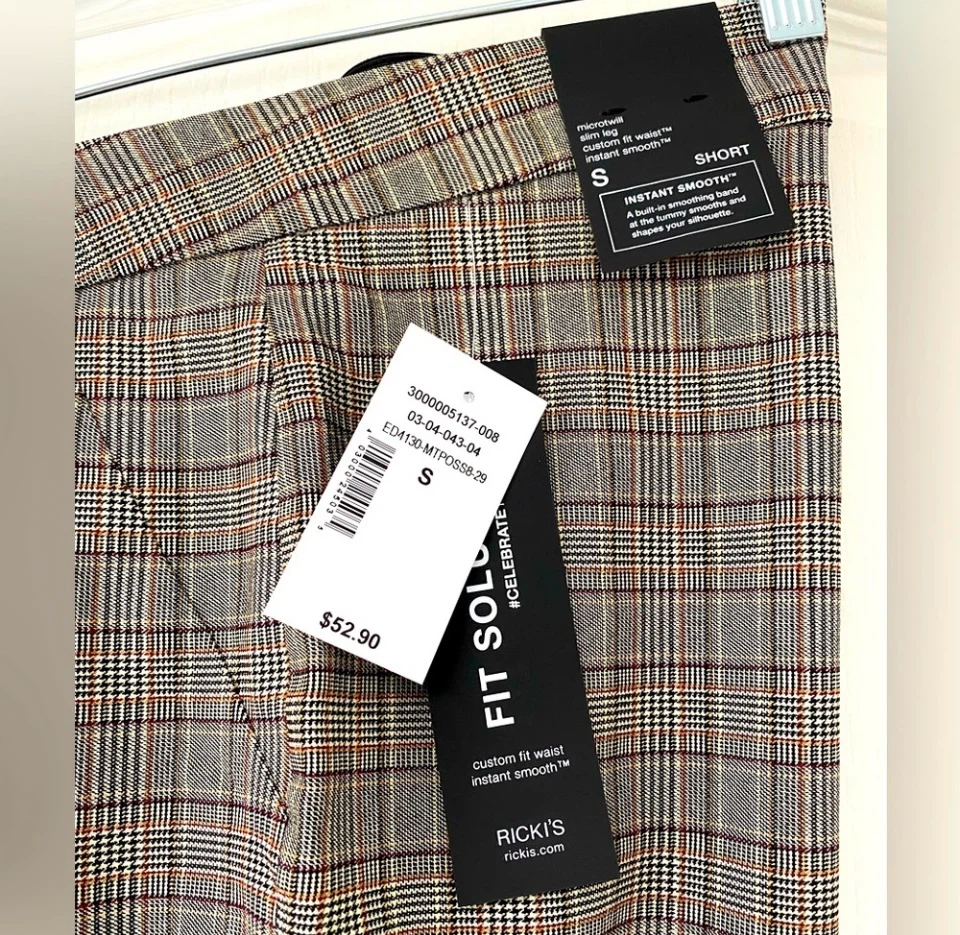 New - Rickis Women's Plaid Pants - Size S - photo 3