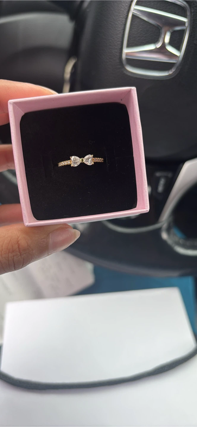 New Pandora Gold Bow Ring Size-5