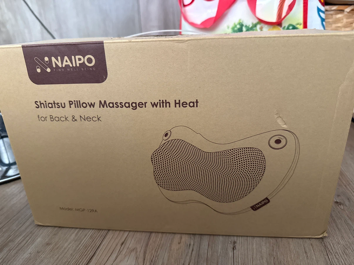 NAIPO Shiatsu Pillow Massager with Heat for Back & Neck