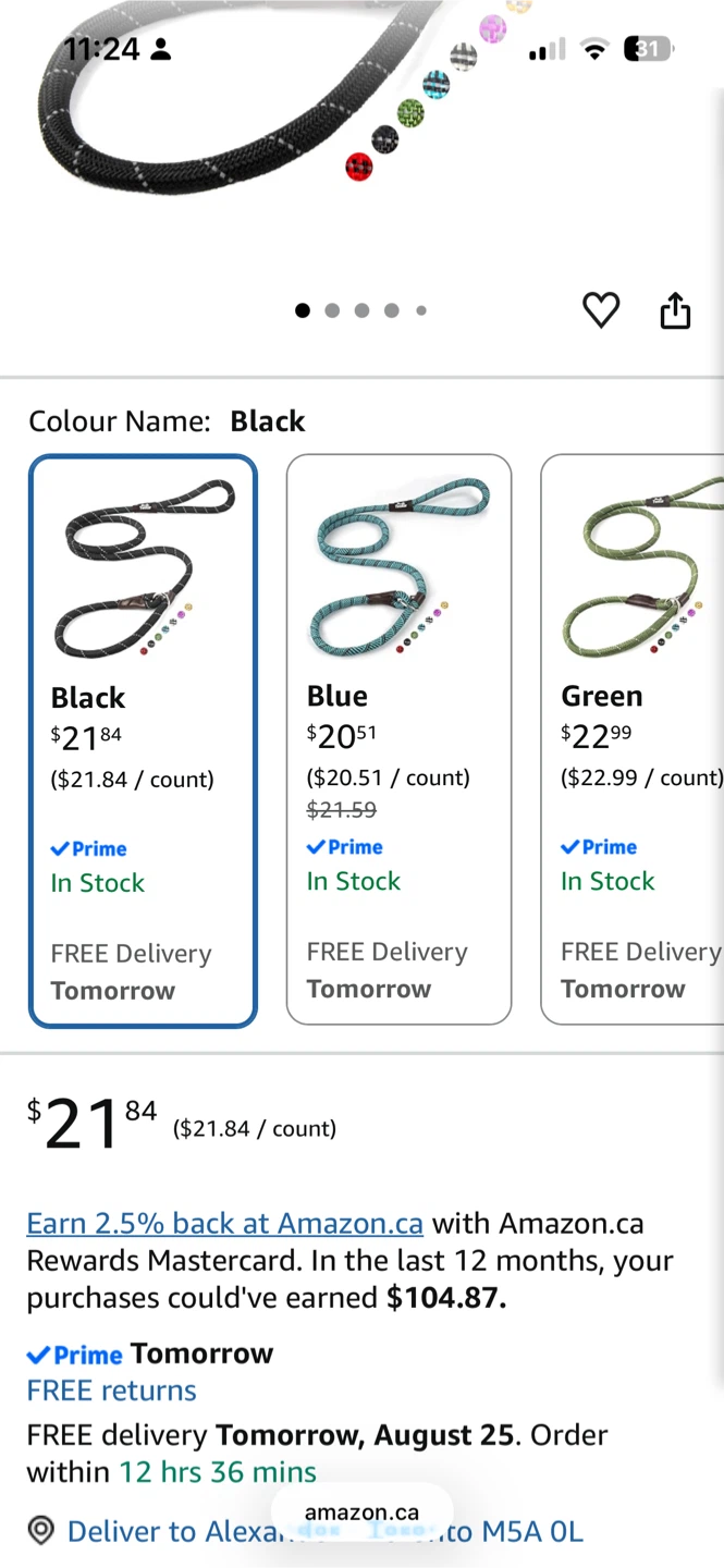 NEW TwoEar Slip Lead for Dogs - Black - photo 2