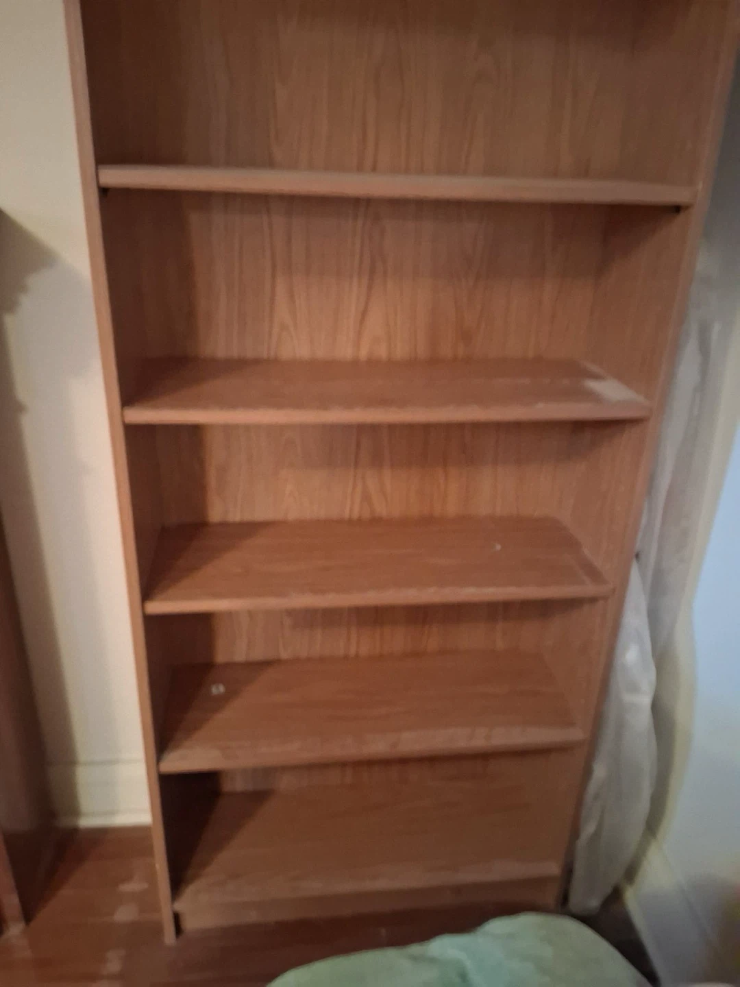 2 Oak finish book/storage shelves - photo 2