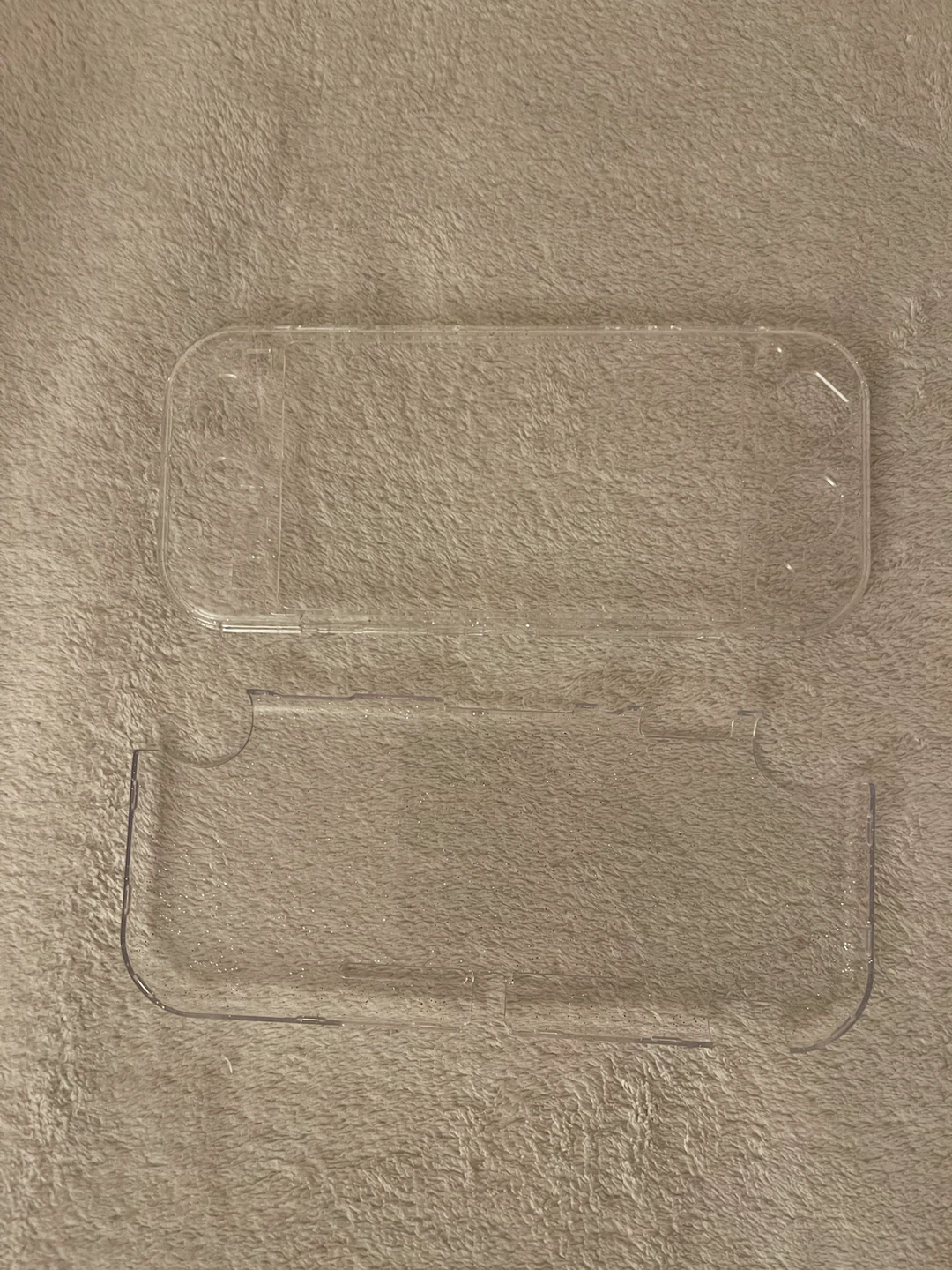 nintendo switch lite clear glitter case