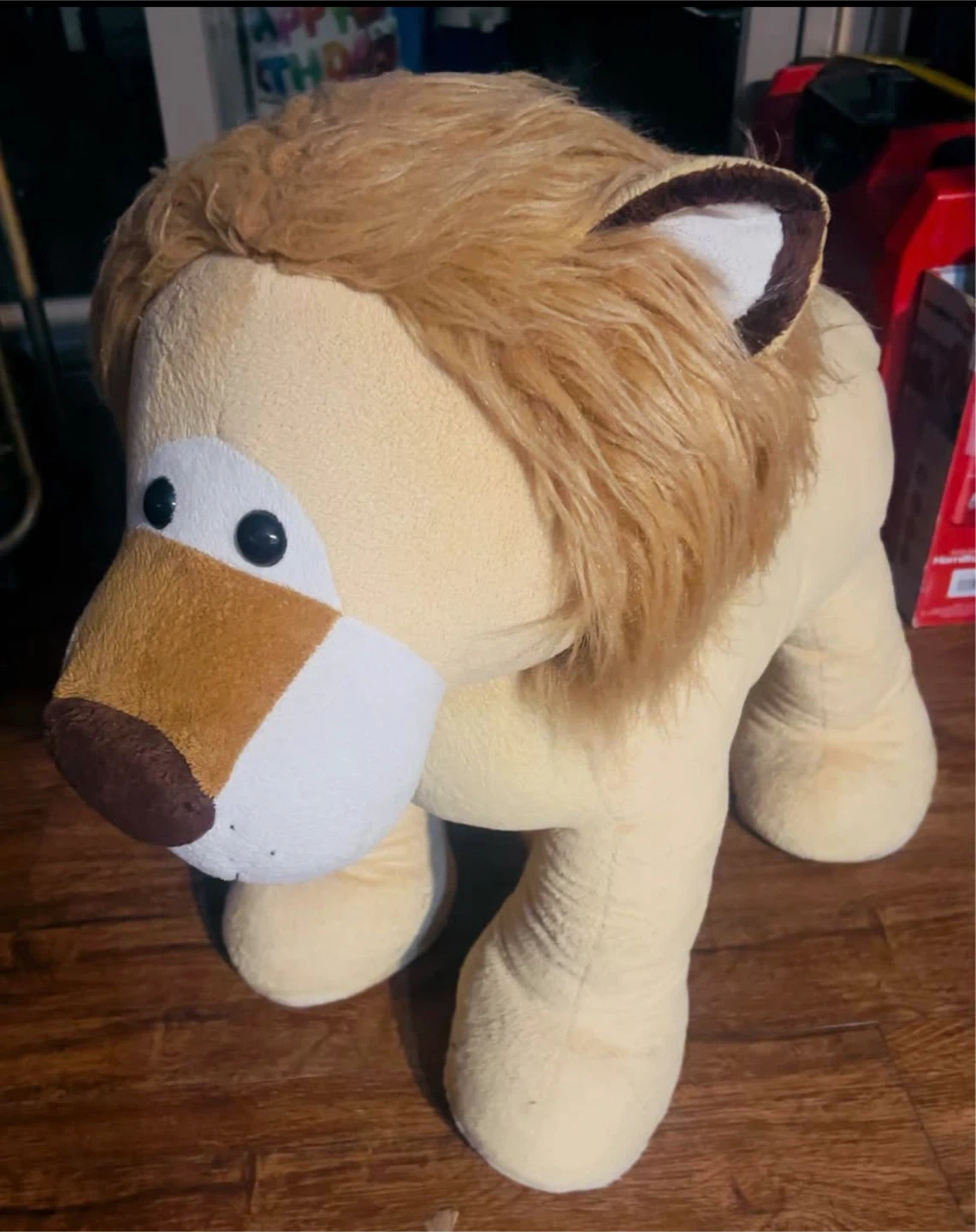 Plush Lion Stool Toy