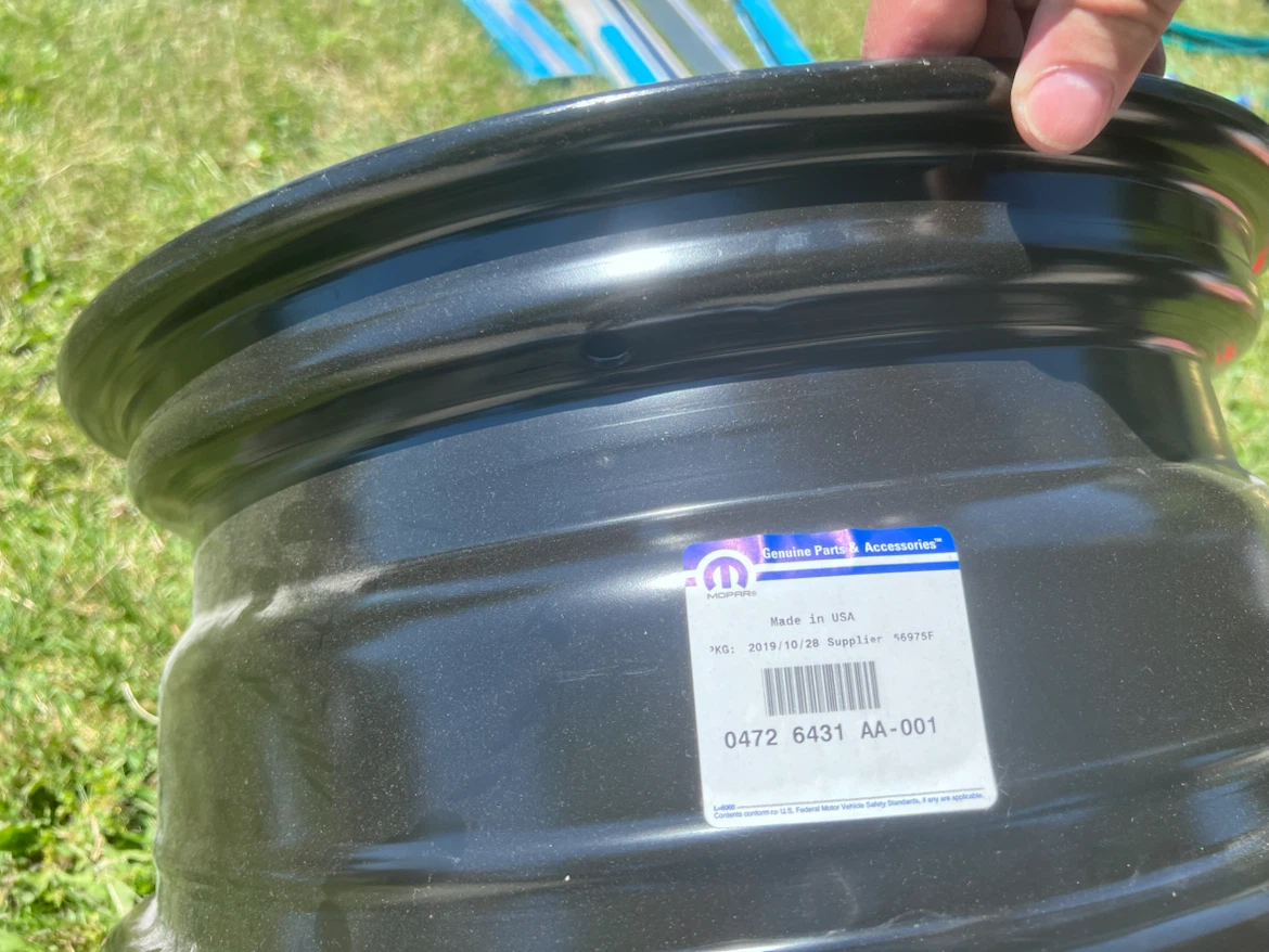 Genuine OEM Mopar 17” Black Steel Wheel / Rim – Brand New - photo 2
