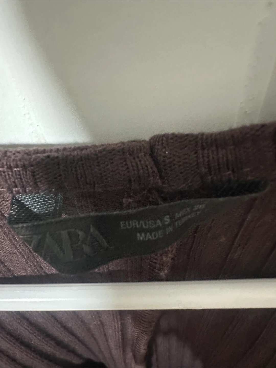 Zara Brown Ribbed shawl  - Size S - photo 2
