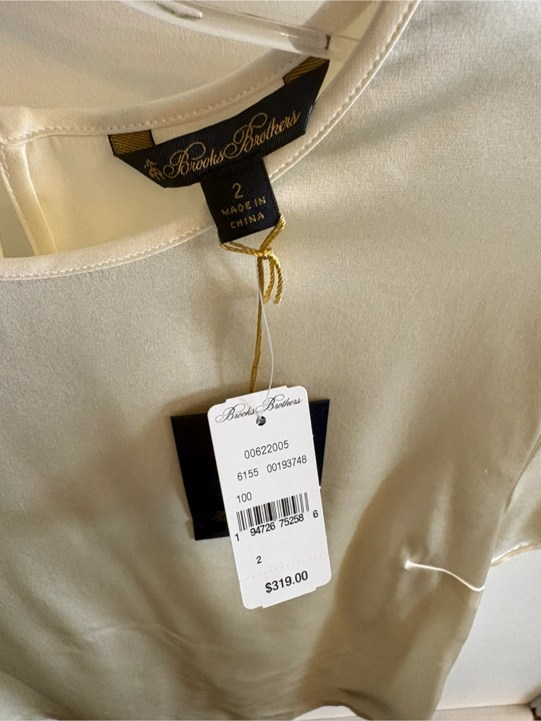 Brand new with tags Brooks Brothers SILK Short Sleeve Blouse - photo 3