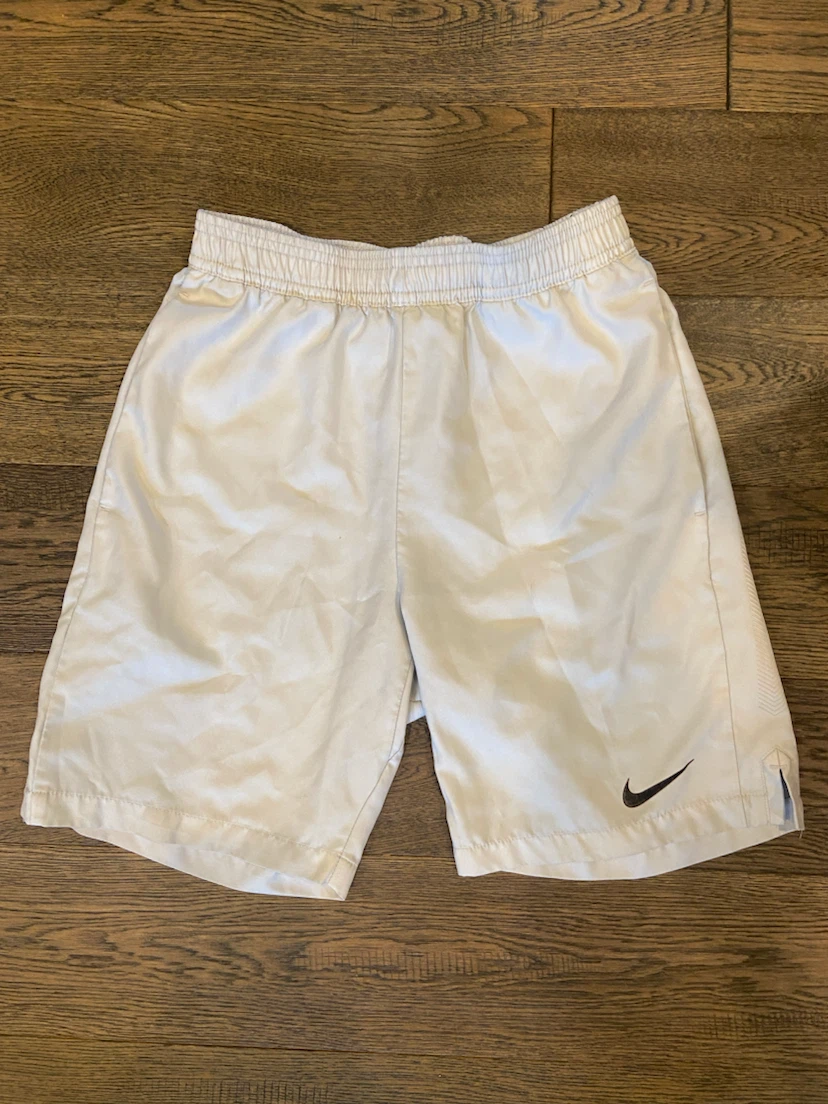 EUC: Boys Grey White Nike Athletic Shorts Size Youth M