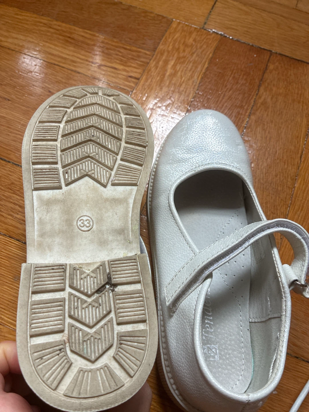 Tendenz White Leather Mary Jane Shoes Size 33 - photo 3