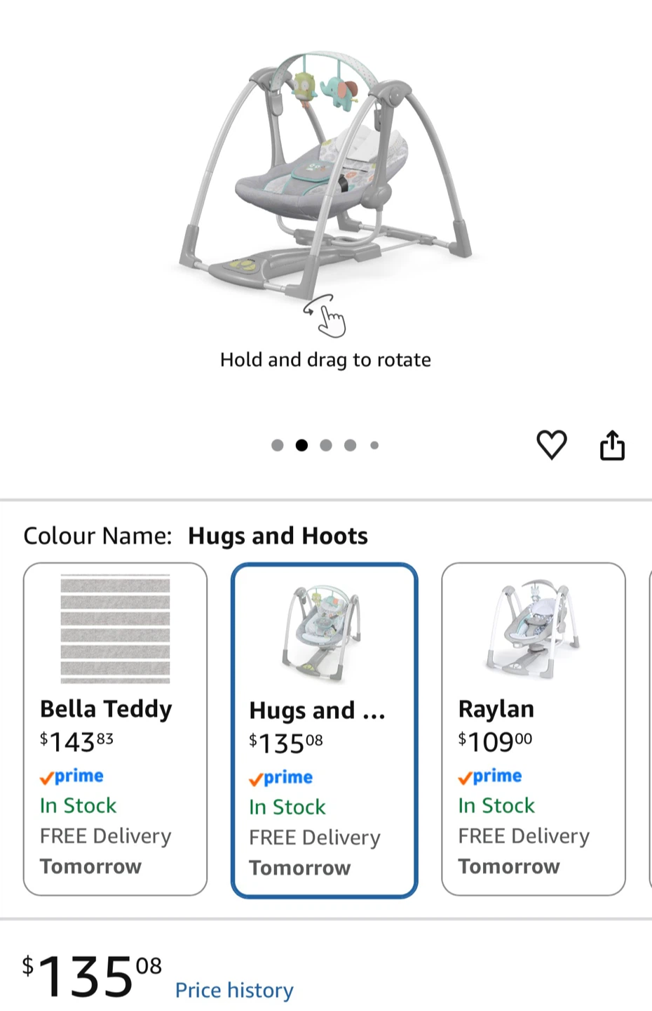 Ingenuity "Hugs and Hoots" Baby Swing - photo 3