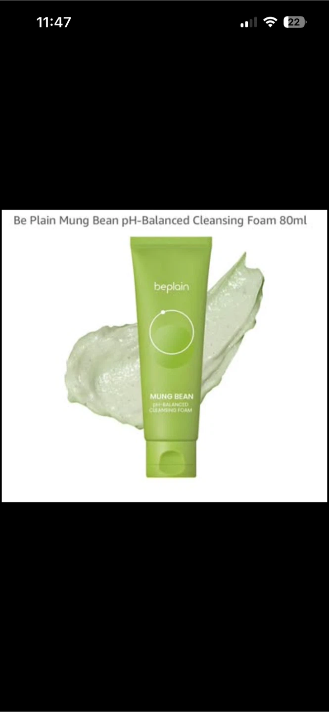 Be Plain Mung Bean pH-Balanced Cleansing Foam 80ml