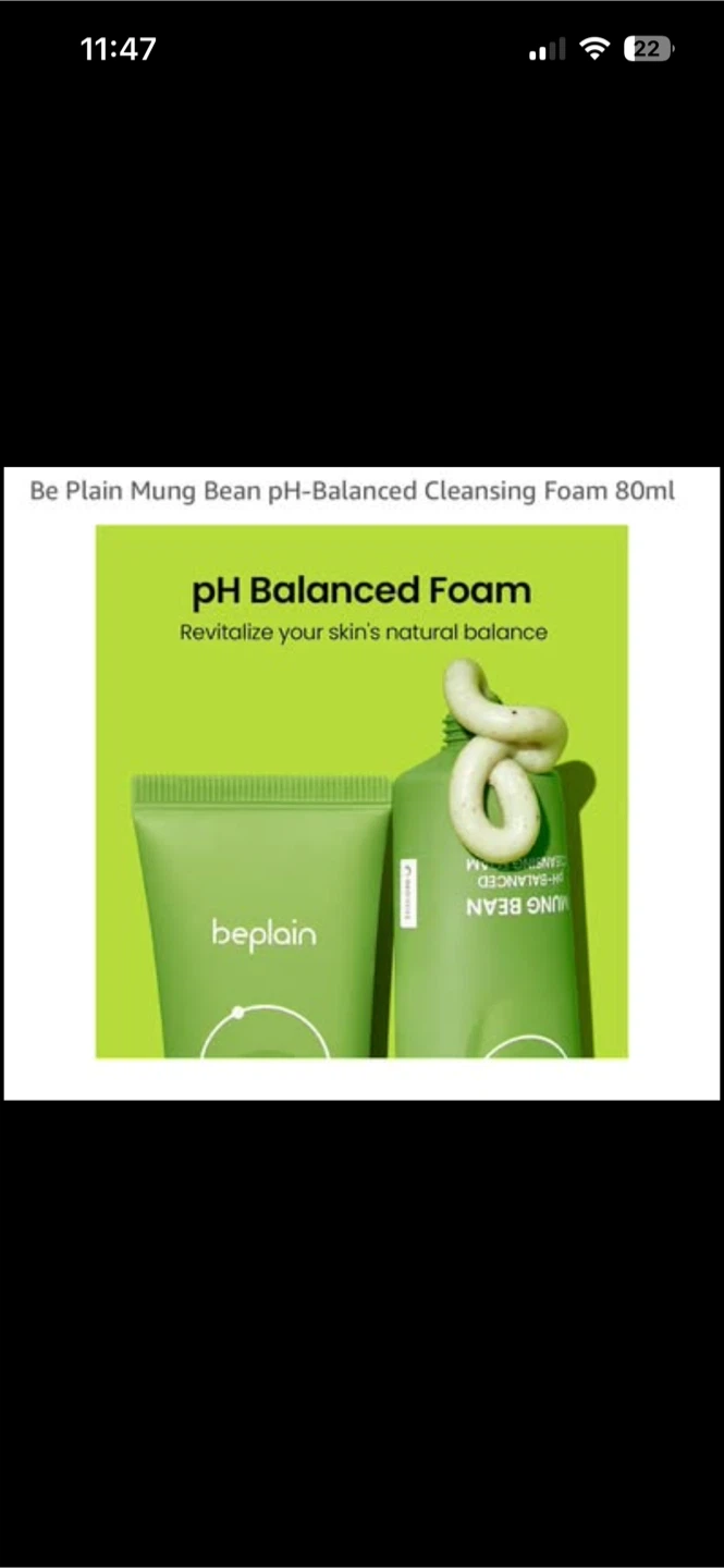 Be Plain Mung Bean pH-Balanced Cleansing Foam 80ml - photo 3
