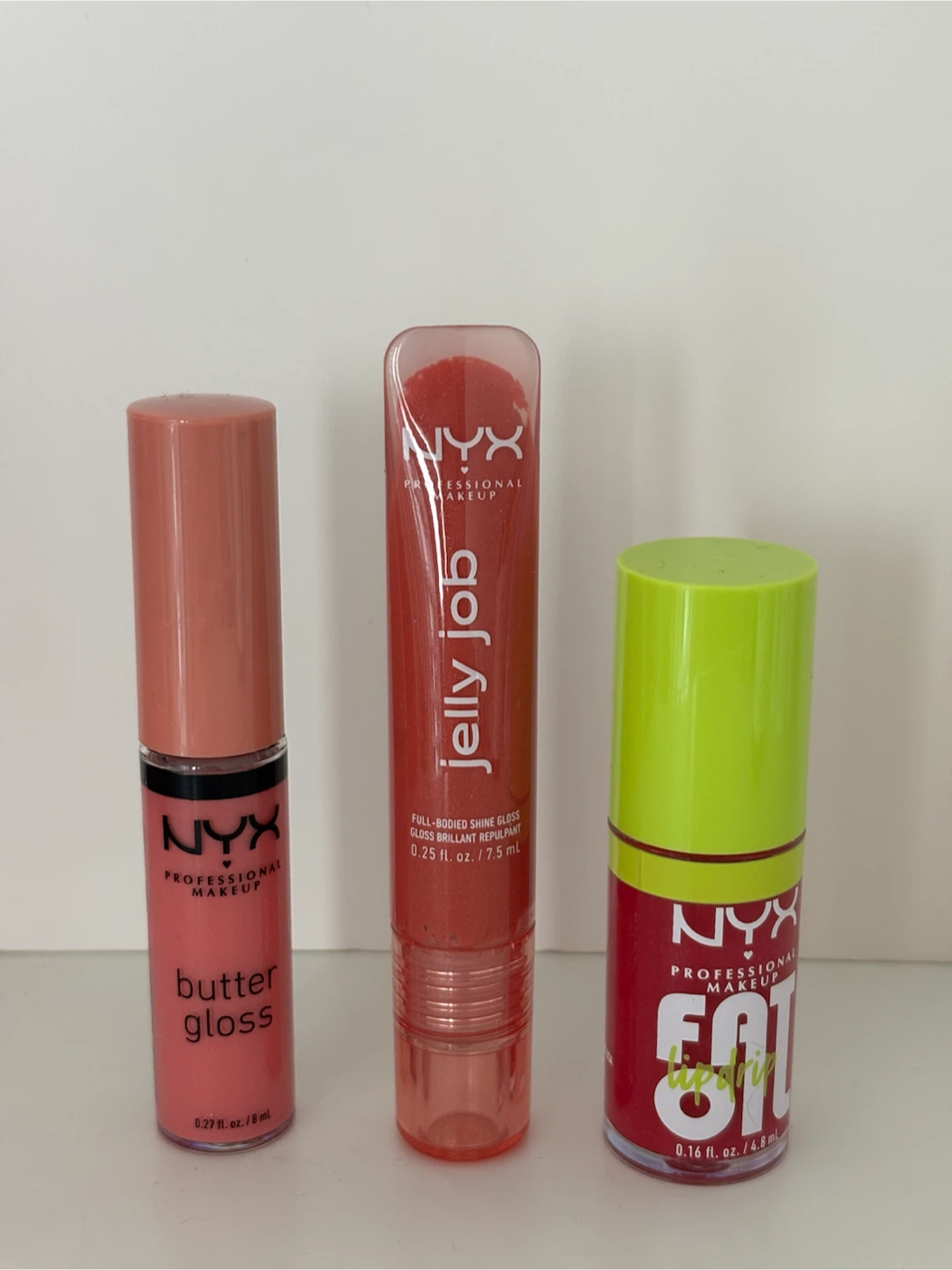 NYX Butter Gloss, Jelly Job & Fat Oil Lip Gloss Trio