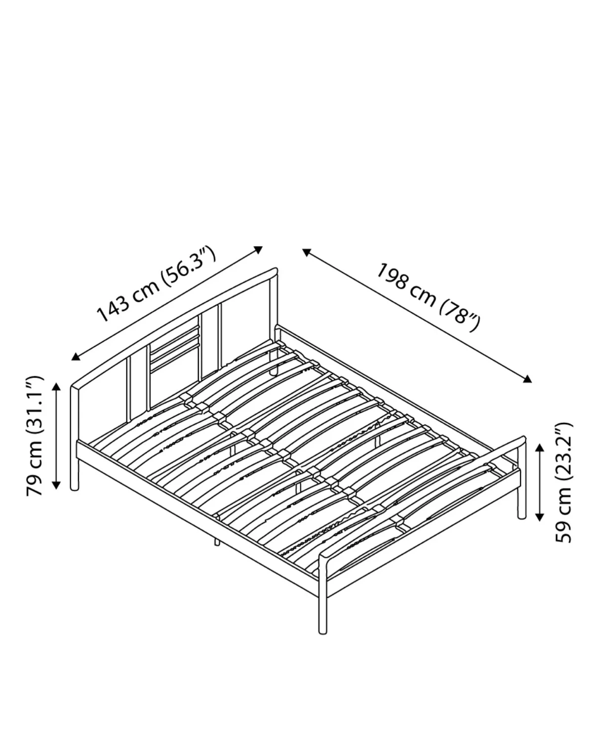 JYSK VAASA Double Bed Frame (Mattress Included) - photo 3