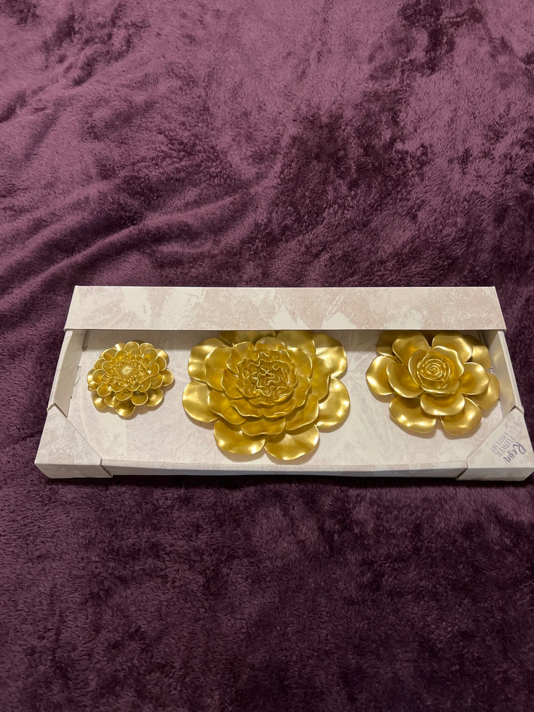 Resin Flower 3 Piece Set Wall Decor