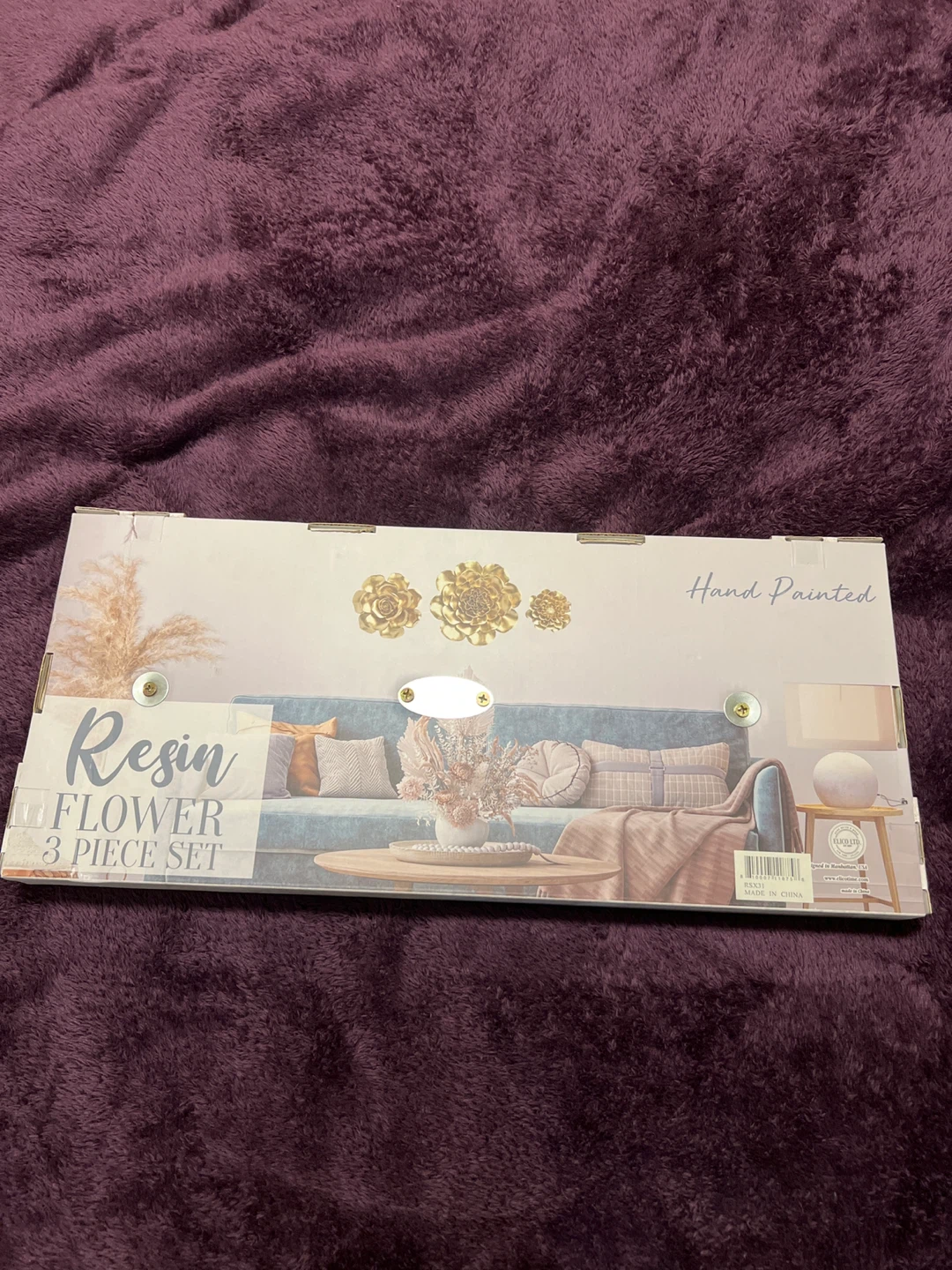 Resin Flower 3 Piece Set Wall Decor - photo 2