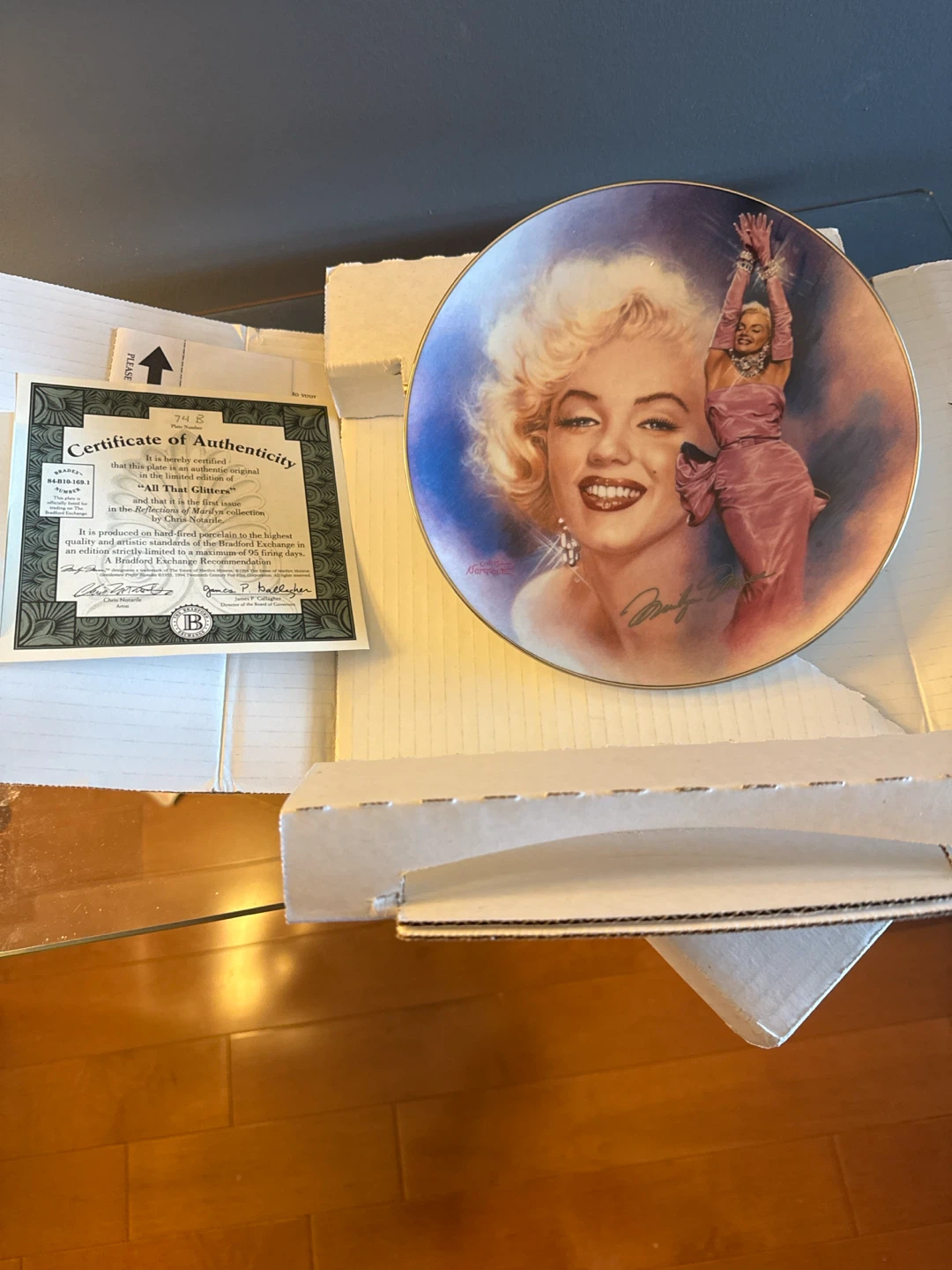 Marilyn Monroe "All That Glitters" Collector Plate