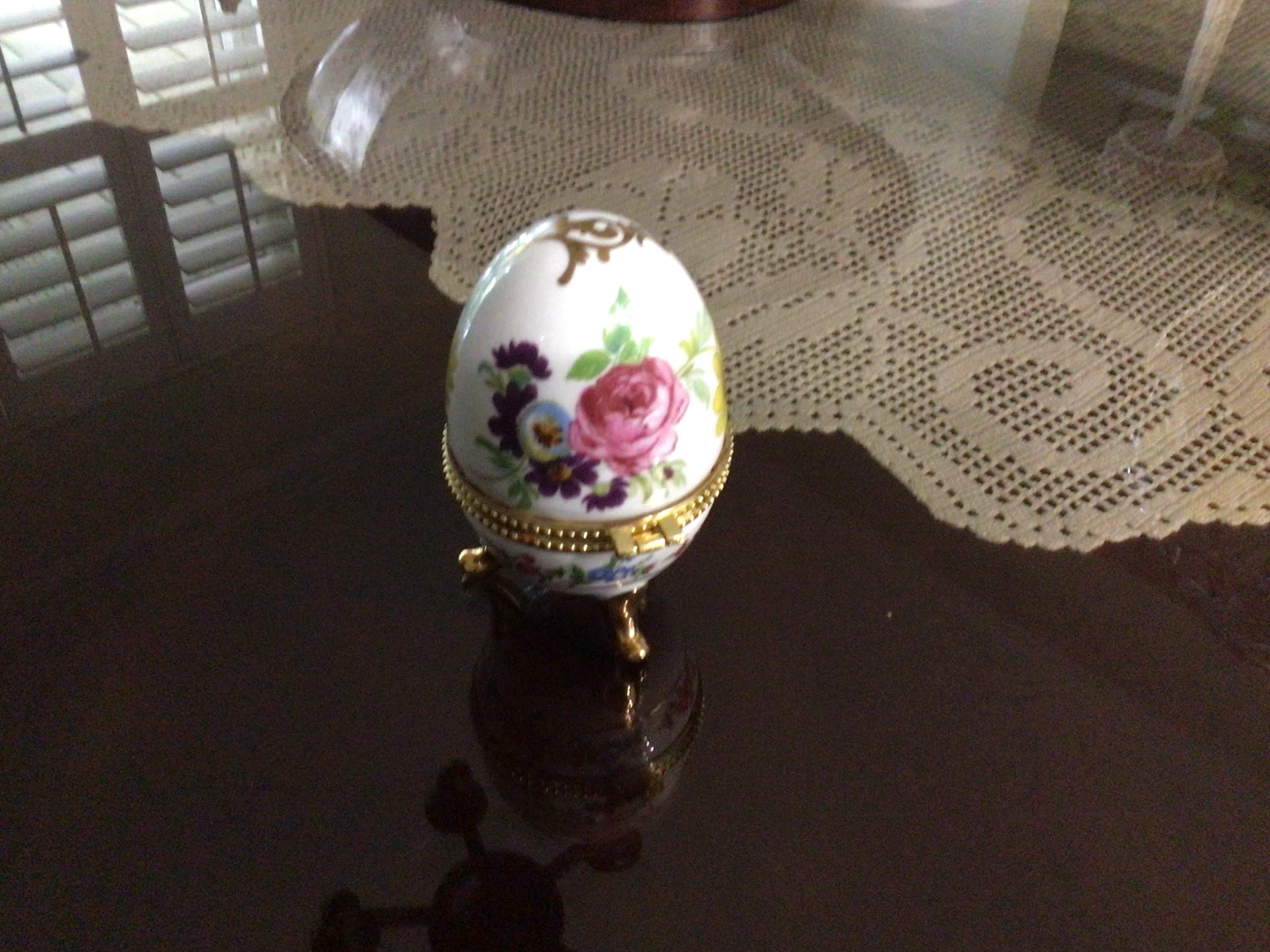 Decorative Hinged Egg Trinket Box - photo 2