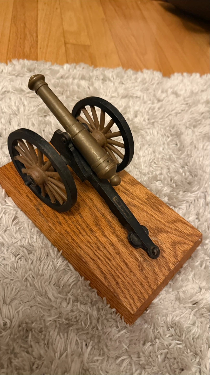 Vintage Brass and Cast Iron Model Cannon