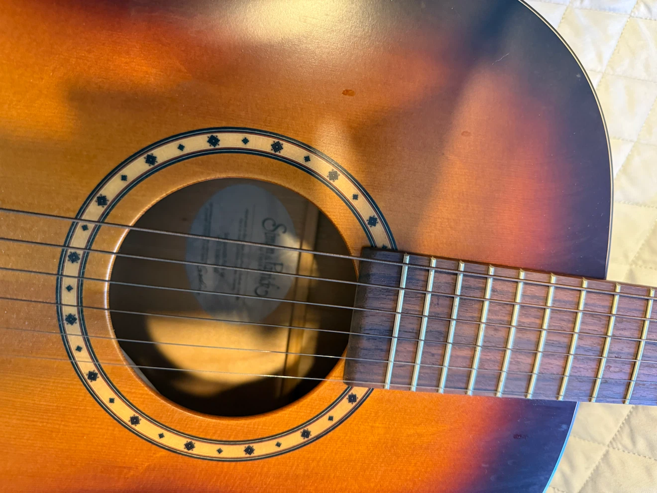 Acoustic Guitar with Strap - photo 2