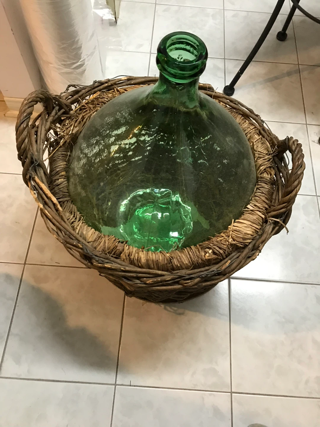 Glass Carboy Wine Making Bottles with Baskets - photo 3