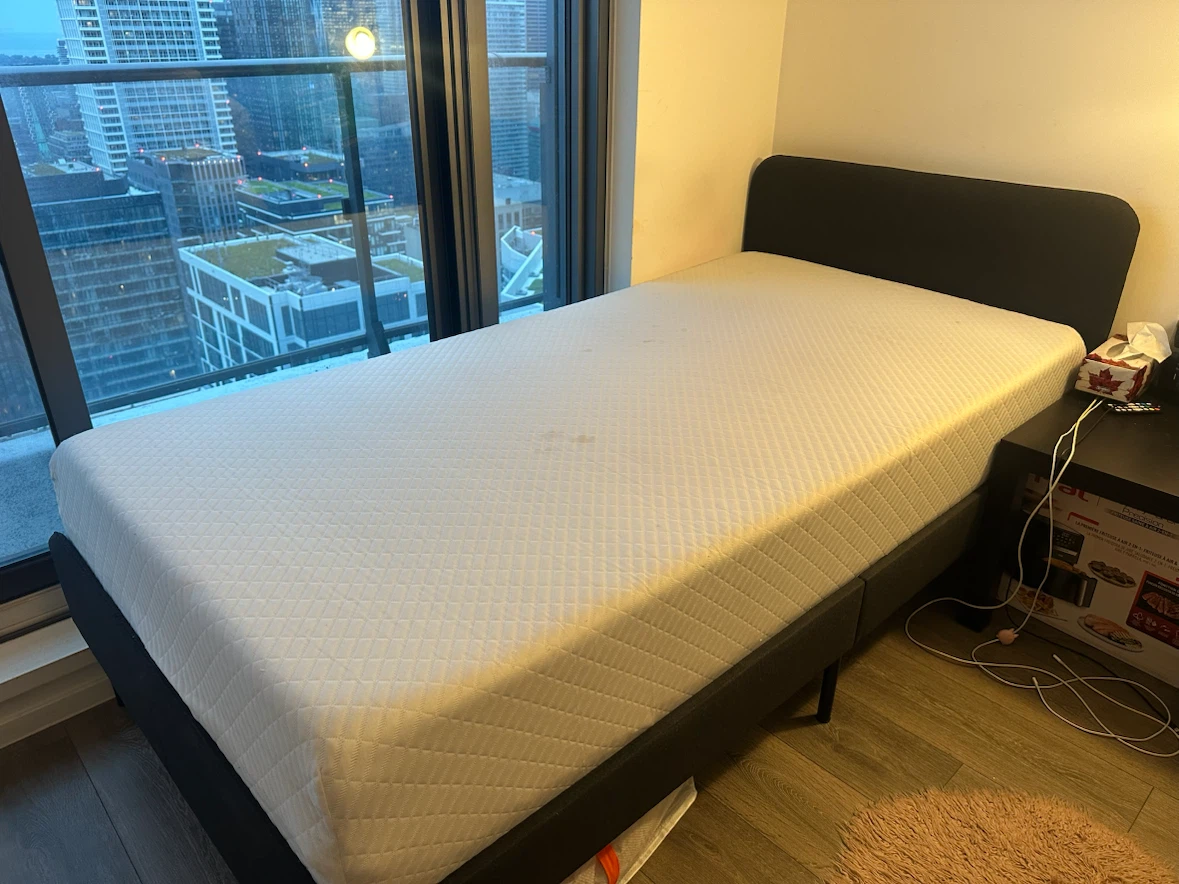Twin Bed Frame + Mattress + 2 FREE Pillows | Move-Out Sale
