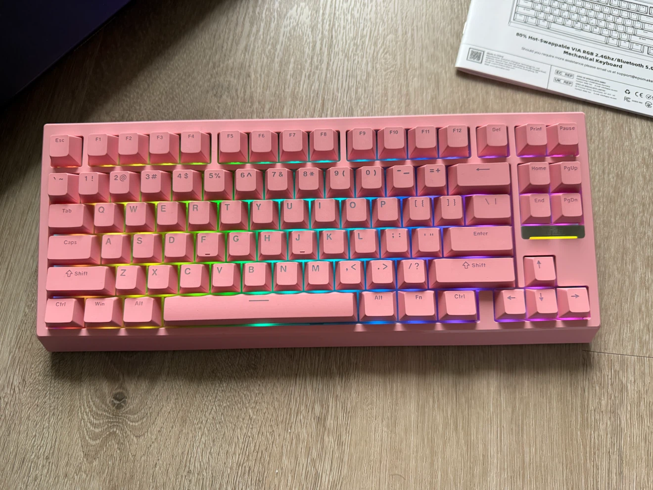 EPOMAKER G84 84-Key Mechanical Keyboard - Pink - photo 2