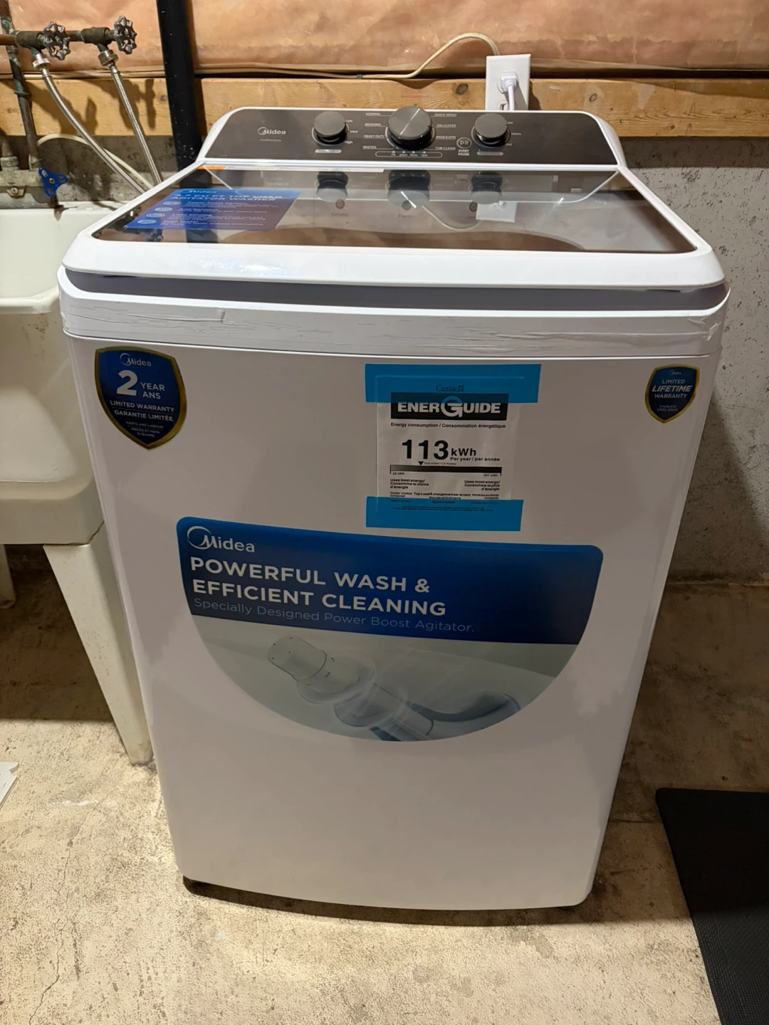 Midea 4.7 cu ft Top Load Agitator Washer