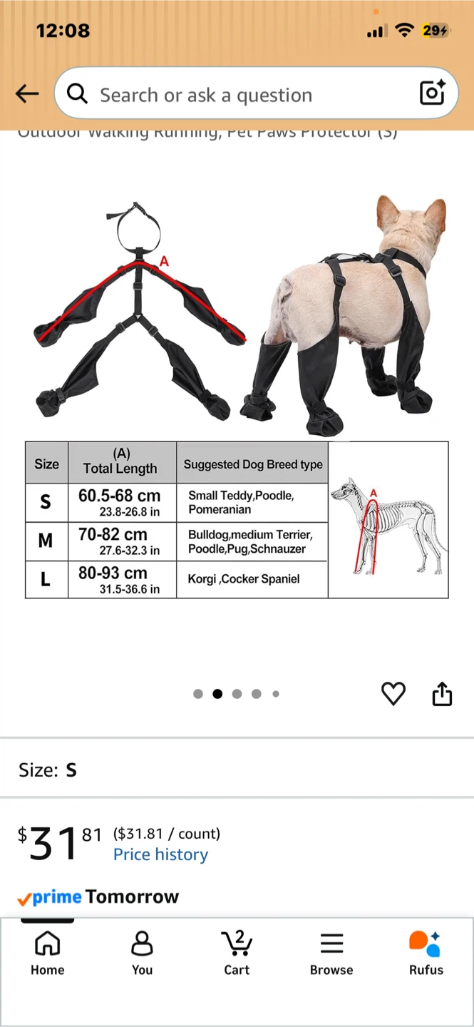 Brand New Small Dog Suspender Boots - photo 2