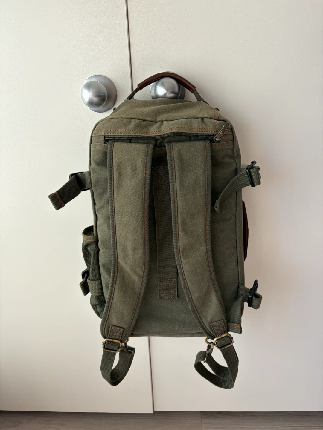 Kaukko Green Canvas Convertible Backpack - photo 2