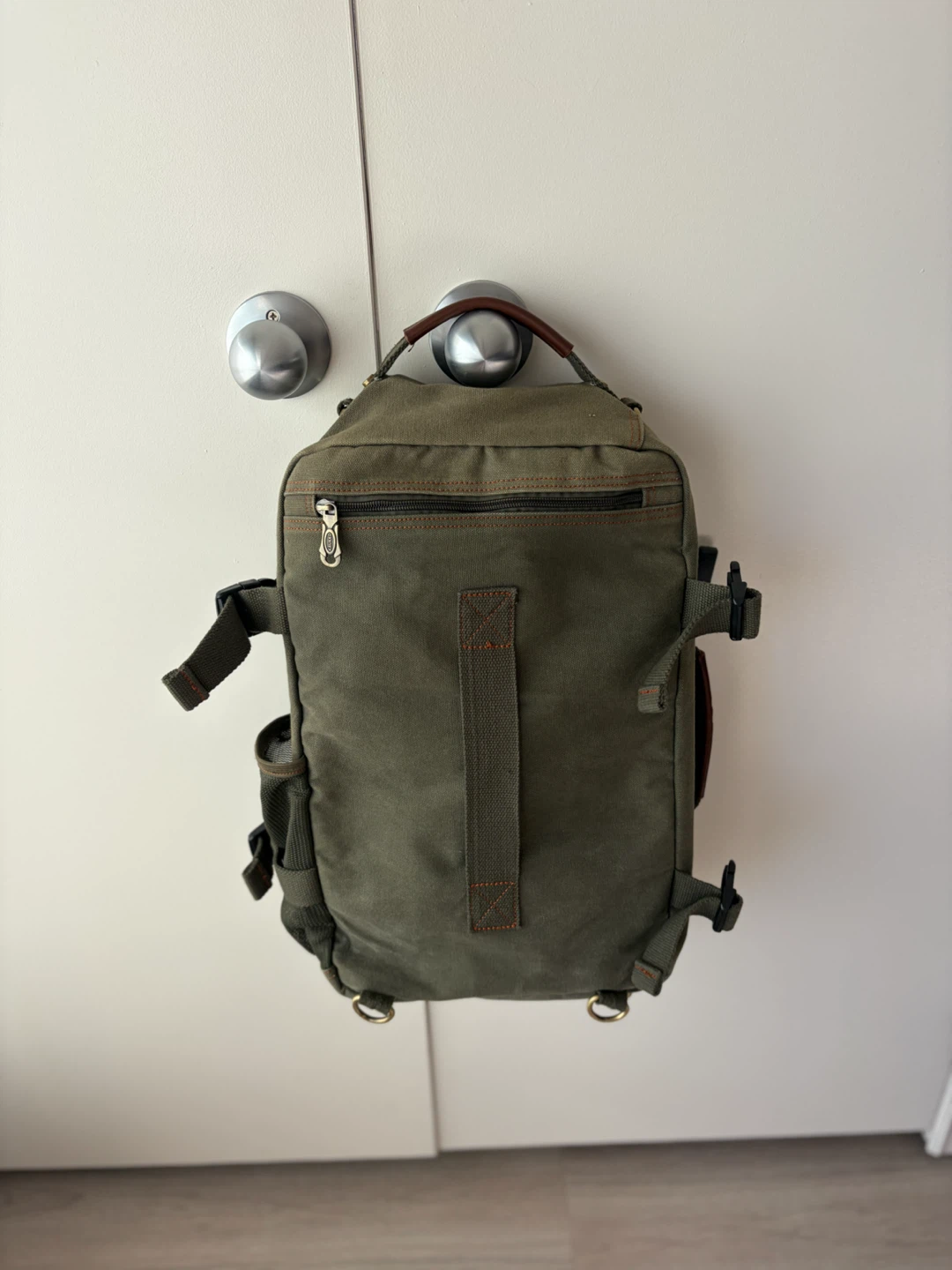 Kaukko Green Canvas Convertible Backpack - photo 3