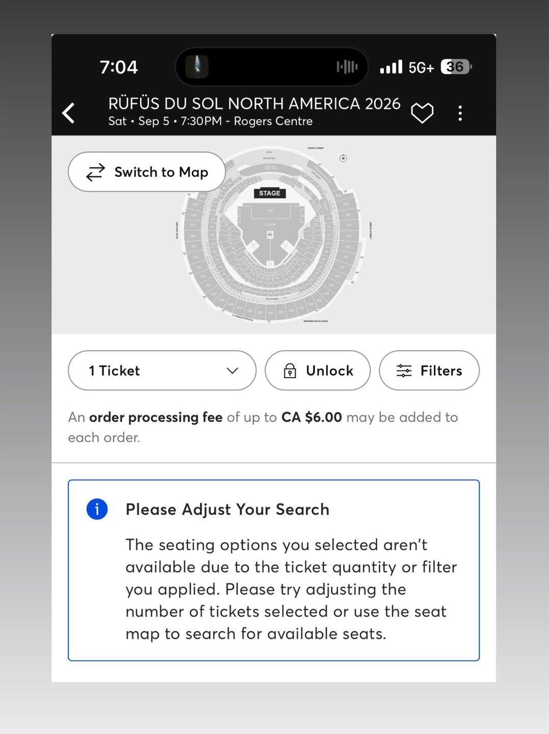Rufus Du Sol Floor Tickets