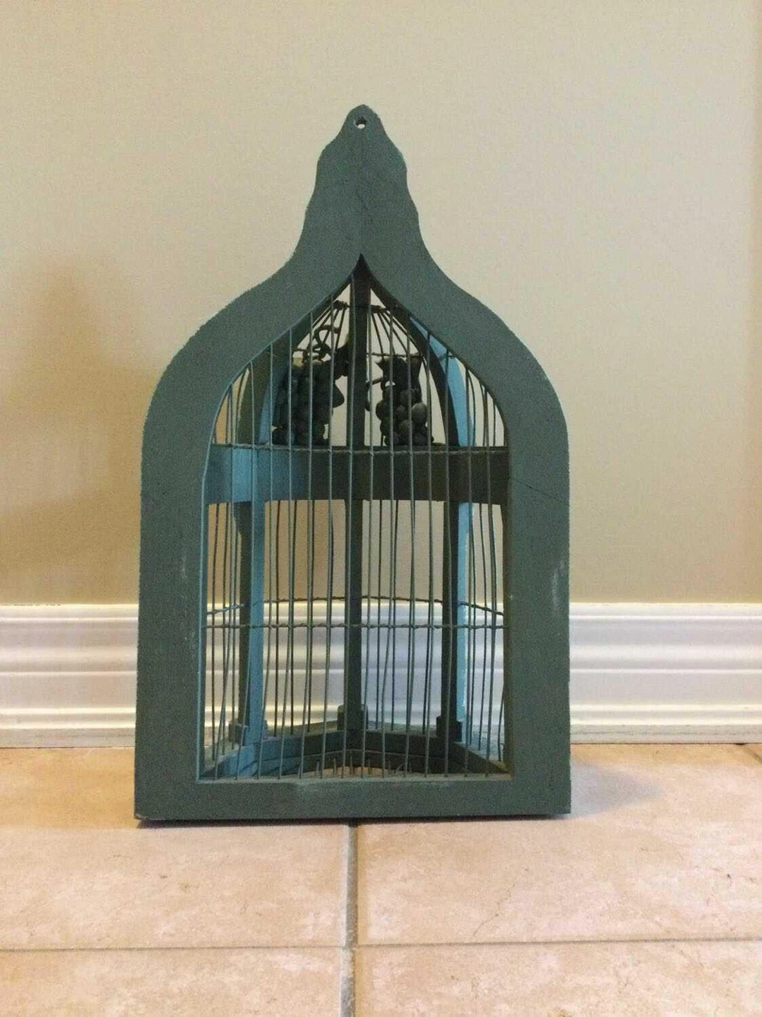 Decorative Green Birdcage Wall Hanging - photo 2
