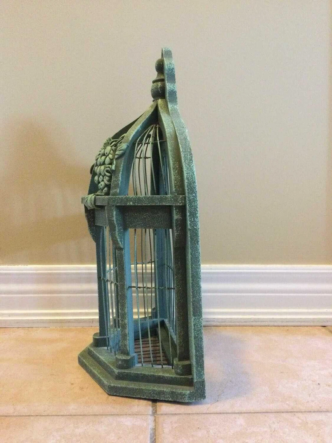 Decorative Green Birdcage Wall Hanging - photo 3